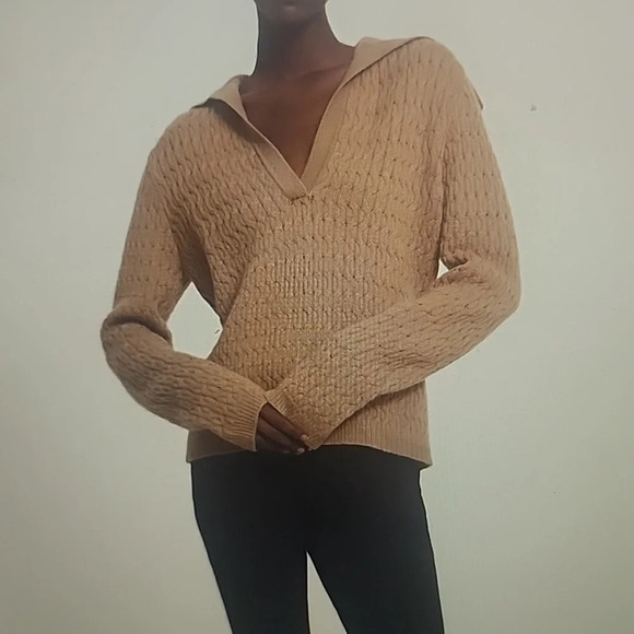 THEORY CABLE KNIT SWEATER IN FELTED WOOL- CASHMERE SIZE S - Picture 2 of 4